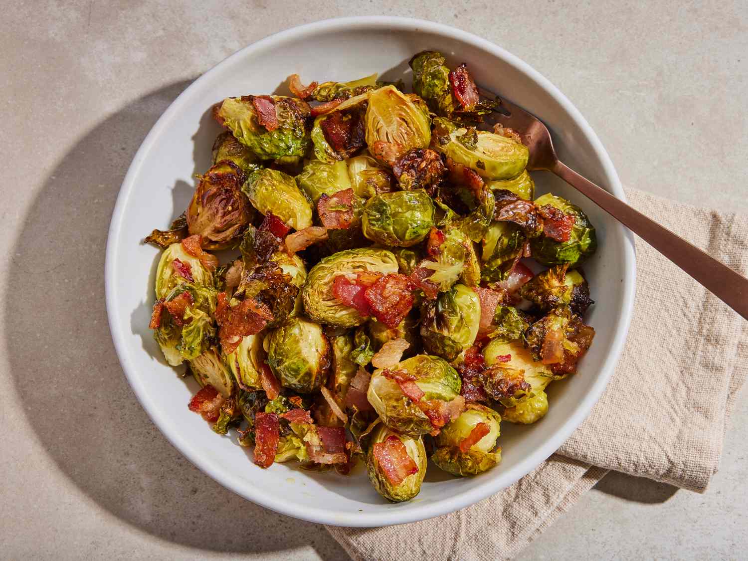 Roasted Brussel Sprouts with Bacon