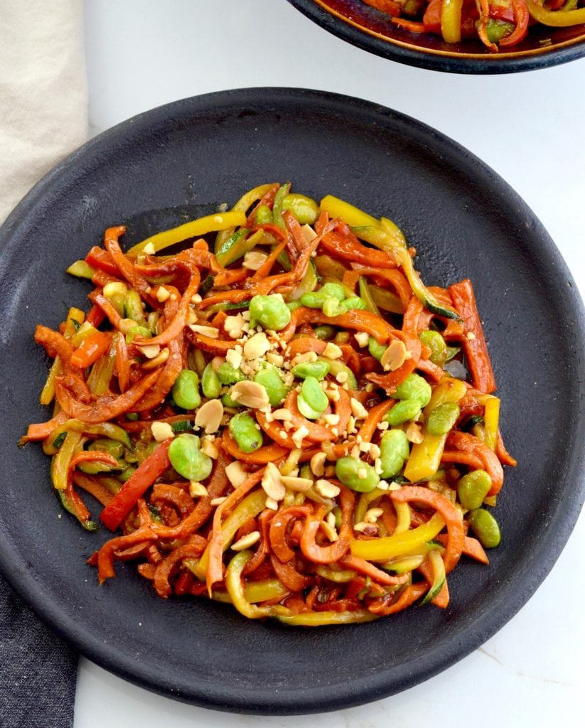 Spiralized Sweet Potato Stir Fry