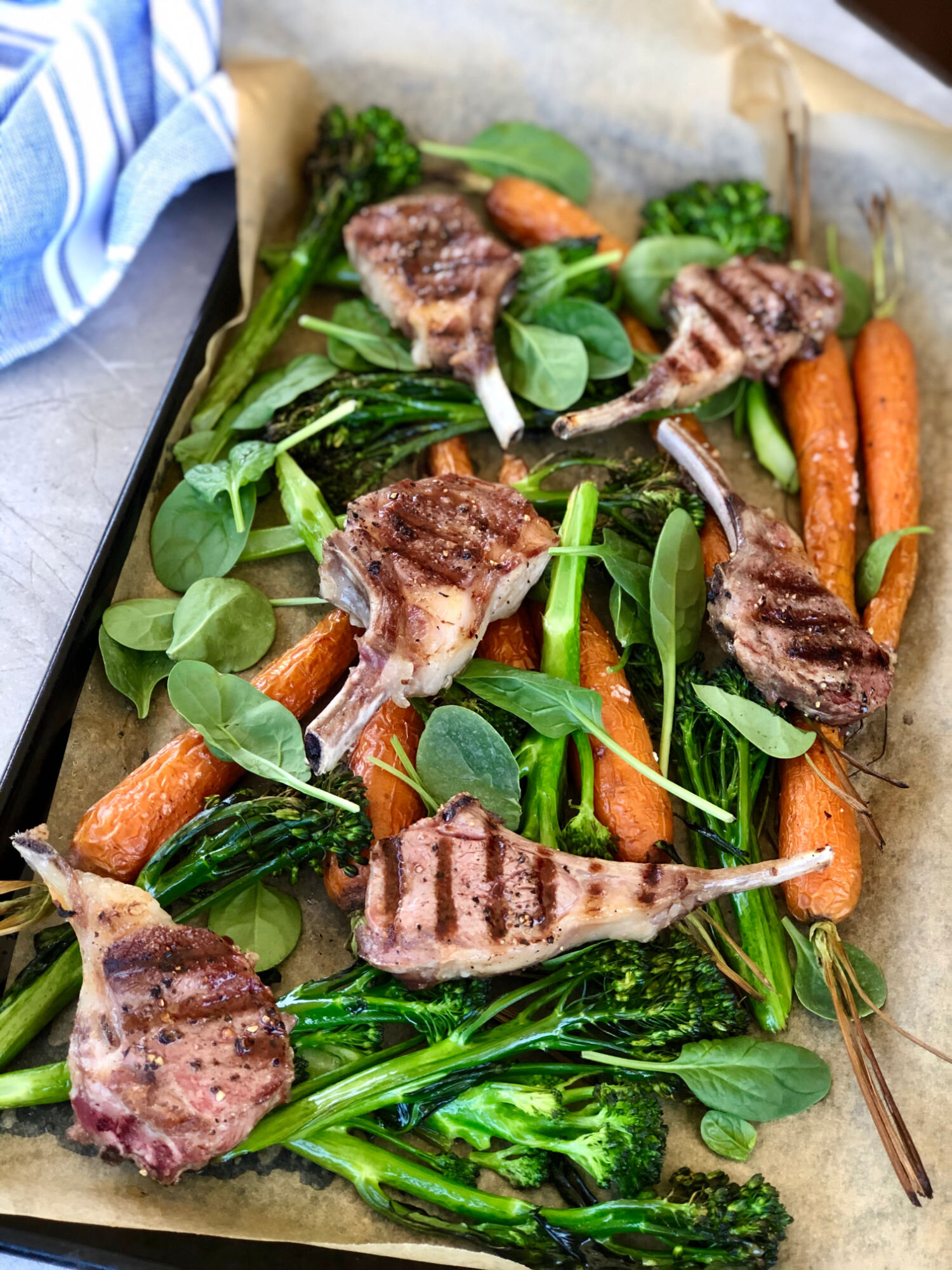 Baby Lamb Chops With Mixed Olive Relish And Roasted Carrots Recipe